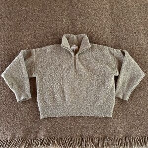 Le Bon Shoppe Andre 1/4 Zip Boucle Pullover